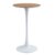 Mesa alta TULIP H100 – melamina Natural y metal Blanco – EERO SAARINEN Style