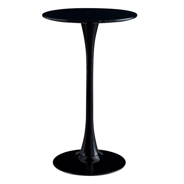 Mesa alta TULIP H100 – melamina Negro y metal Blanco – EERO SAARINEN Style