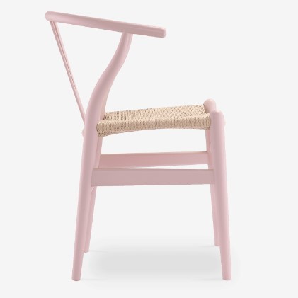 Silla de comedor Rosa claro WISHBONE COLORS CH24 Style