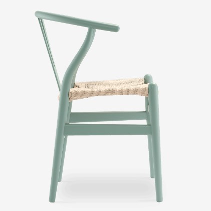 Silla de comedor Verde menta WISHBONE COLORS CH24 Style