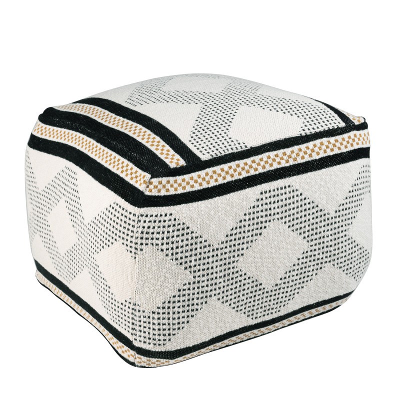 Puff BHOM – tejido Blanco y Negro