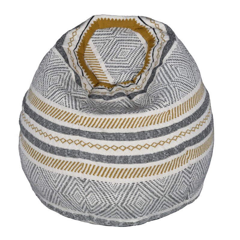 Puff IKAL – tejido Blanco y Negro