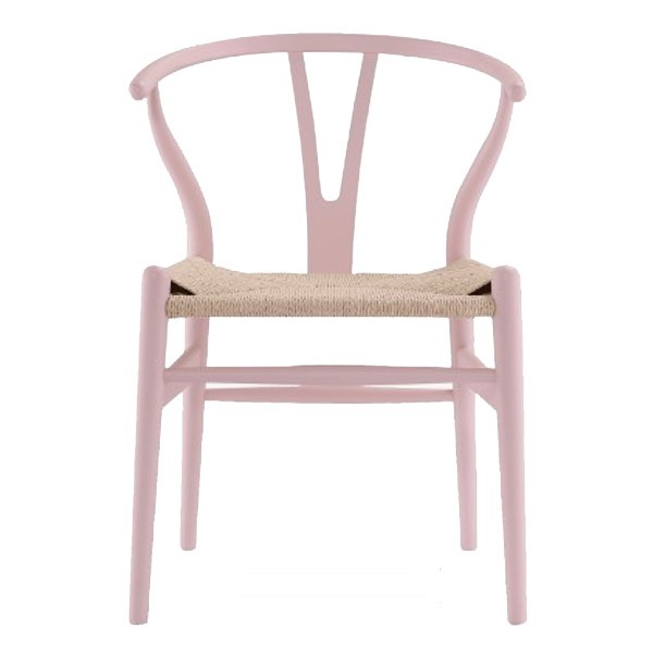 Silla de comedor Rosa claro WISHBONE COLORS CH24 Style Silla de comedor Rosa claro WISHBONE COLORS CH24 Style