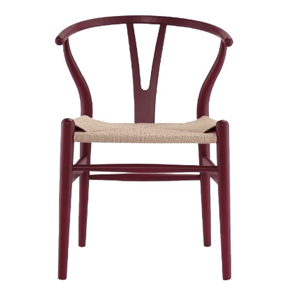 Silla de comedor Granate WISHBONE COLORS CH24 Style