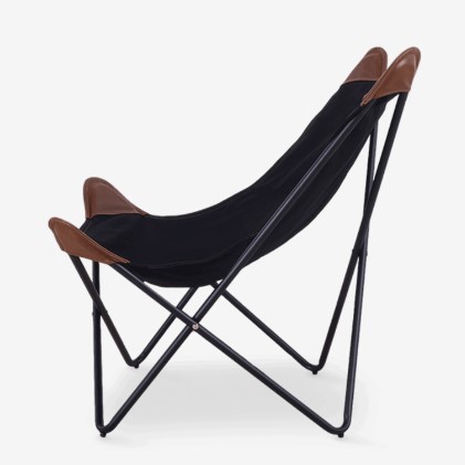 Silla de diseño Negro y Marrón BUTTERFLY BKF Style