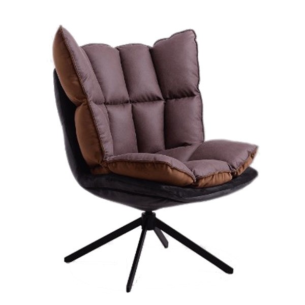 Sillón MONAX – patas metal – tapizado y cojín Marrón Sillón MONAX – patas metal – tapizado y cojín Marrón