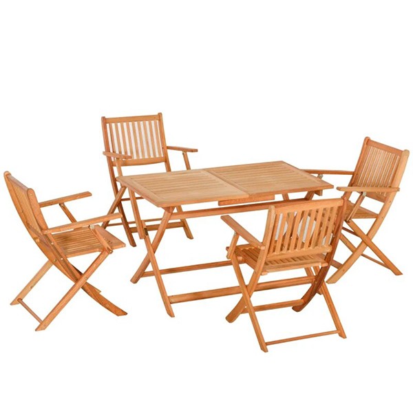 Pack de 4 sillas + mesa 120×70 KOKA