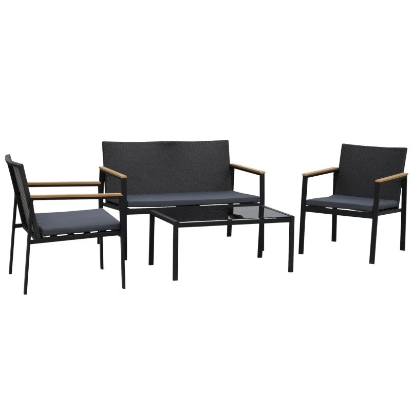 Pack de 2 sillones + sofá + mesa centro AMR Pack de 2 sillones + sofá + mesa centro AMR