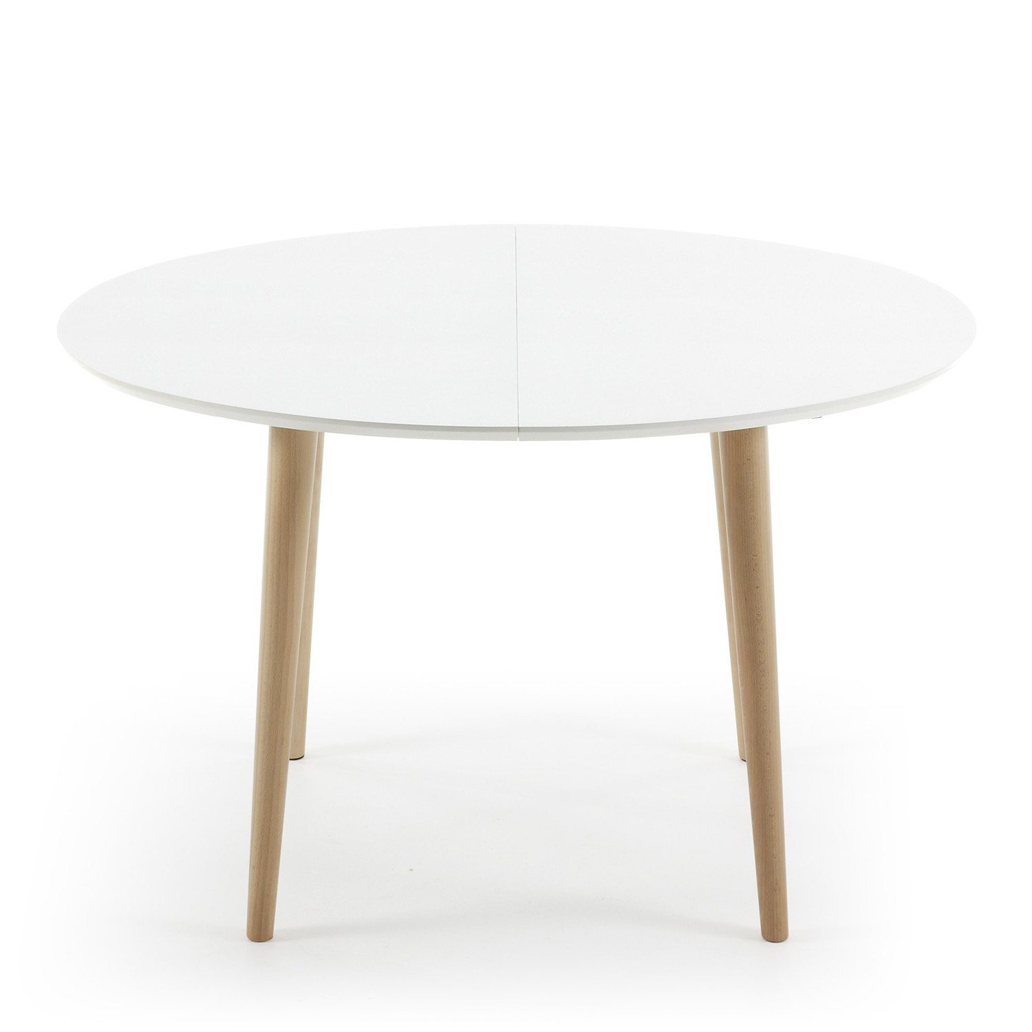 Mesa extensible OVAL OAKLAND 120-200 - madera Haya - DM Blanco