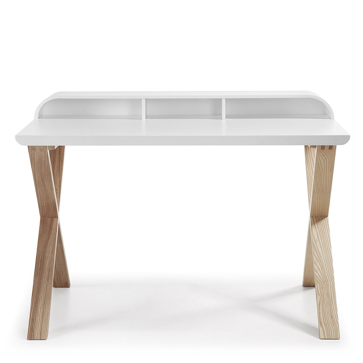 Mesa escritorio SUCCESS 120x79 - madera Fresno - tablero Blanco