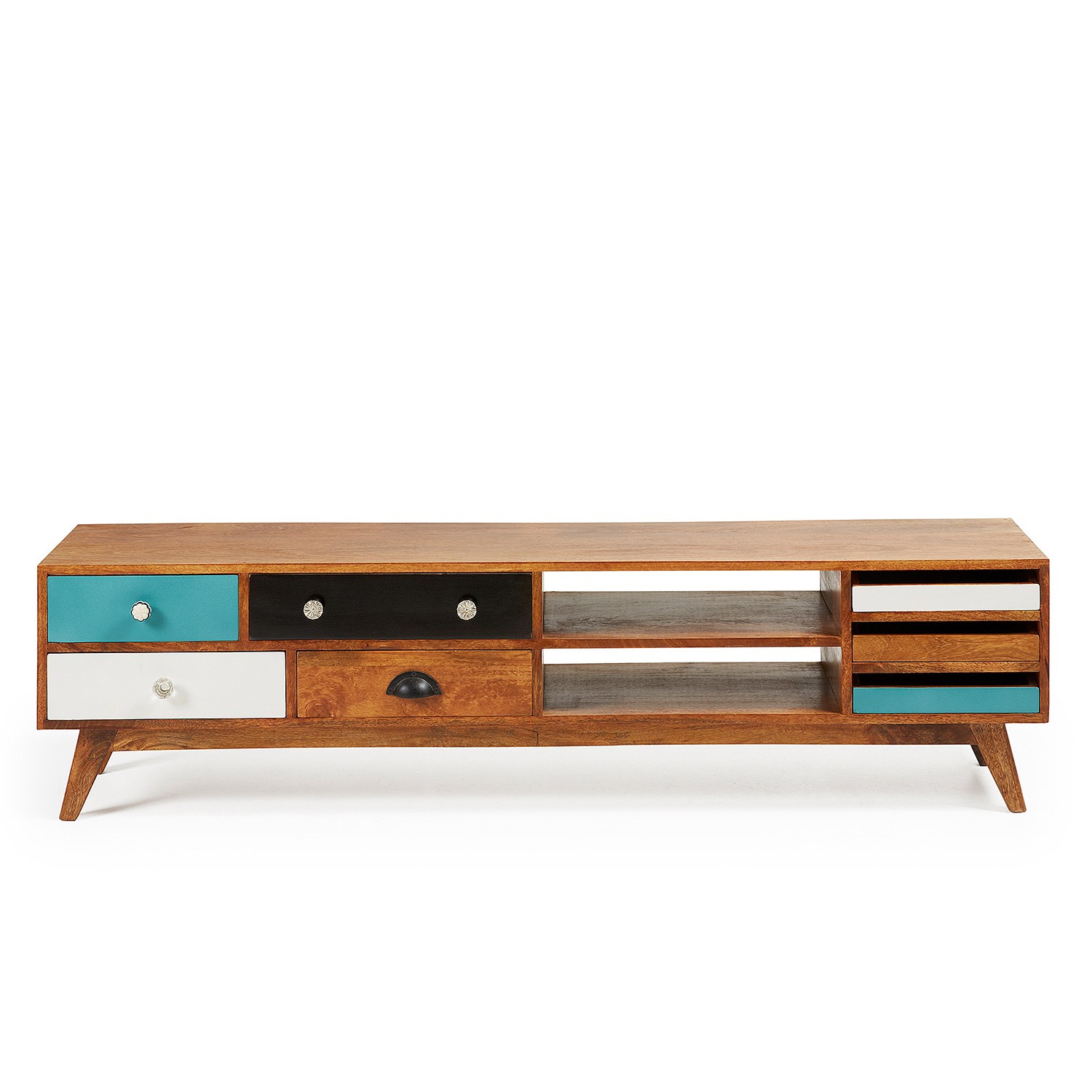 Mueble TV COLLINS MULTICOLOR 160x35 vintage - madera Mango
