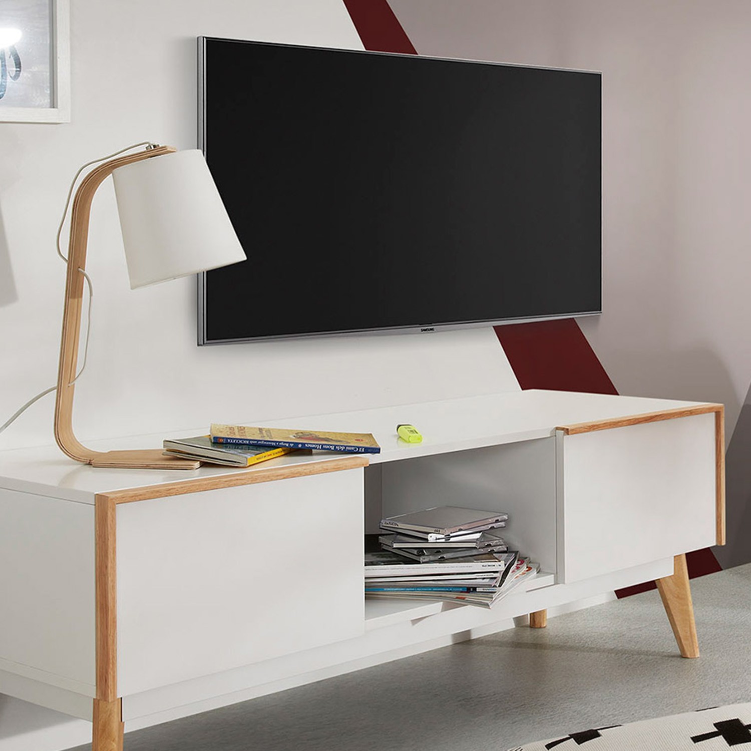 Lámpara De Mesa PERCY - Pant alla blanco 