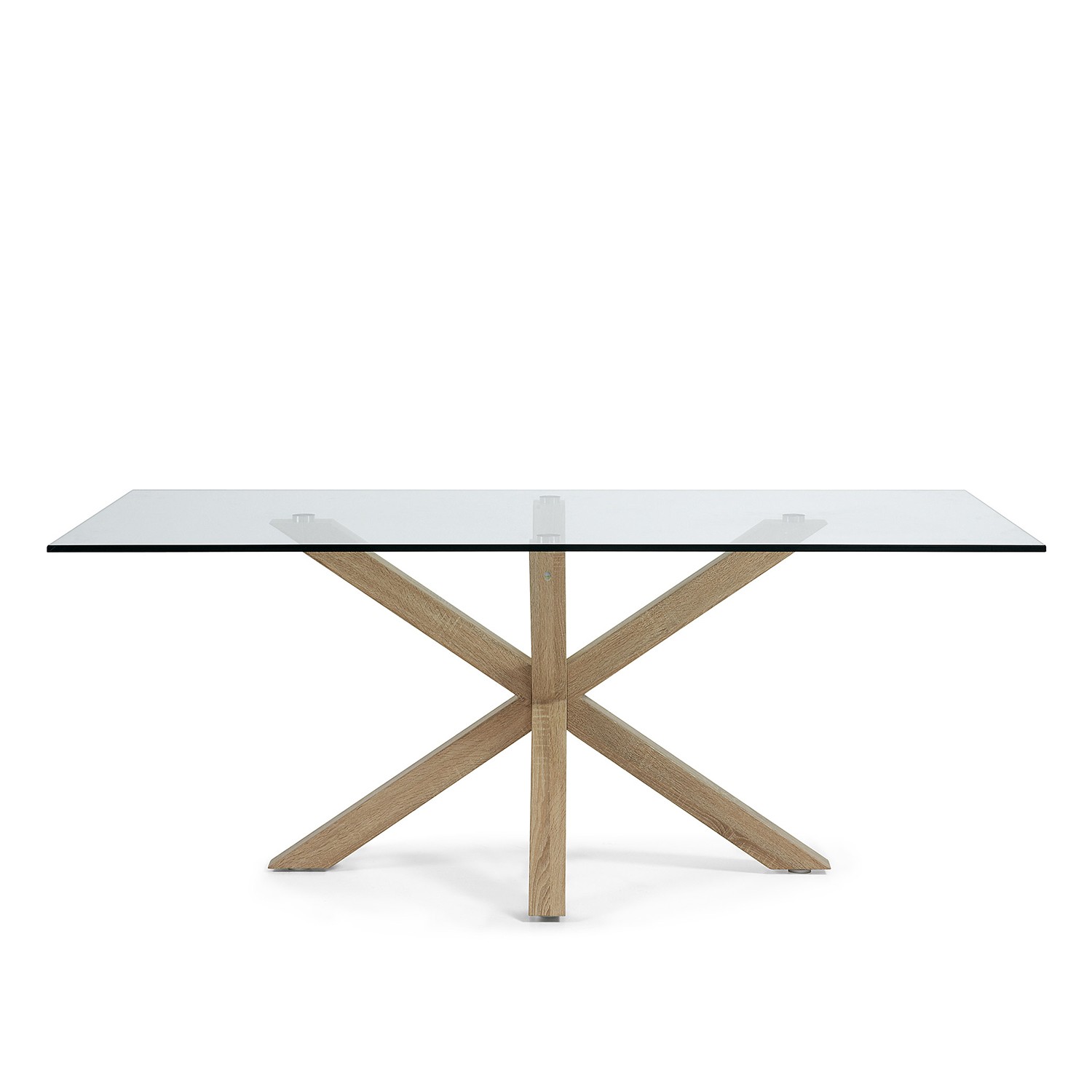 Mesa ARYA 200x100 - Chapado Natural Cristal Transparente