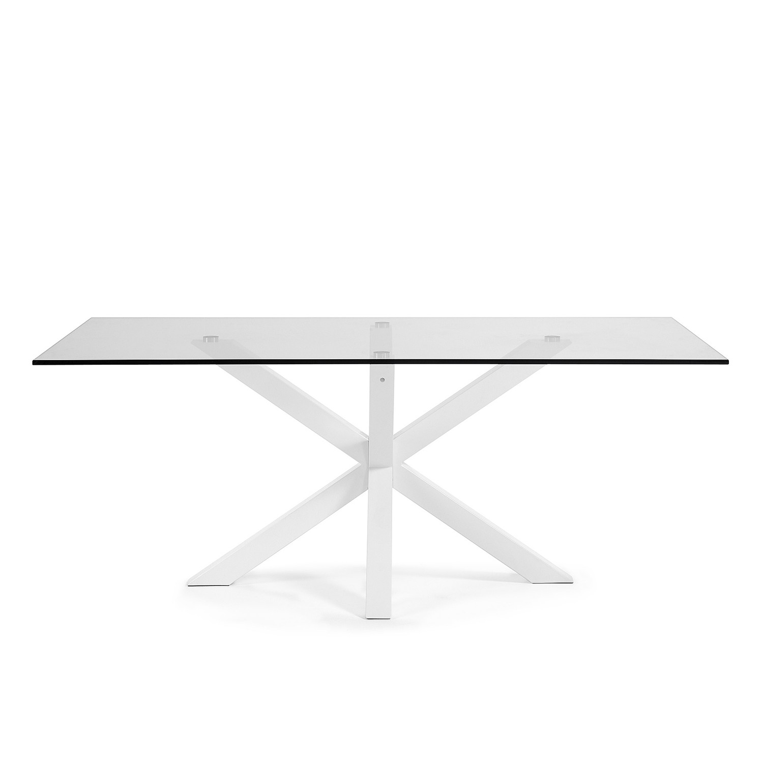 Mesa ARYA 200x100 - Pie Epoxy Blanco Cristal Transparente